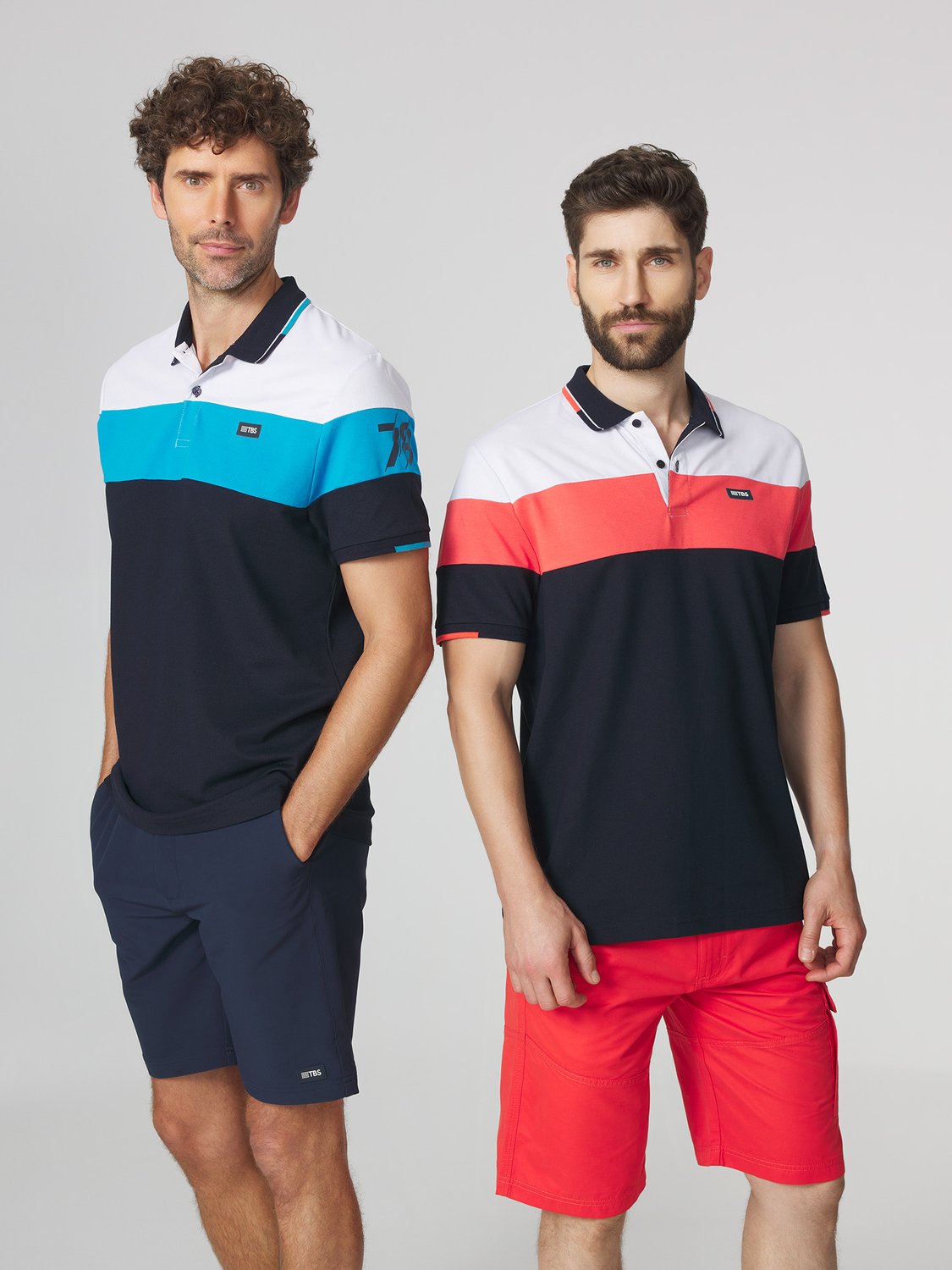 Polo Homme Coupe Ajustée Bleu et Blanc EVANSPOL