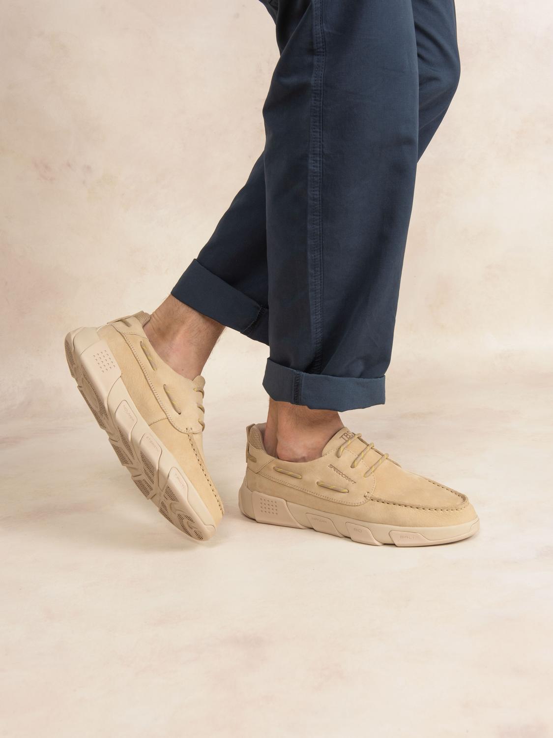 Chaussures bateau homme sable JAZZSEA