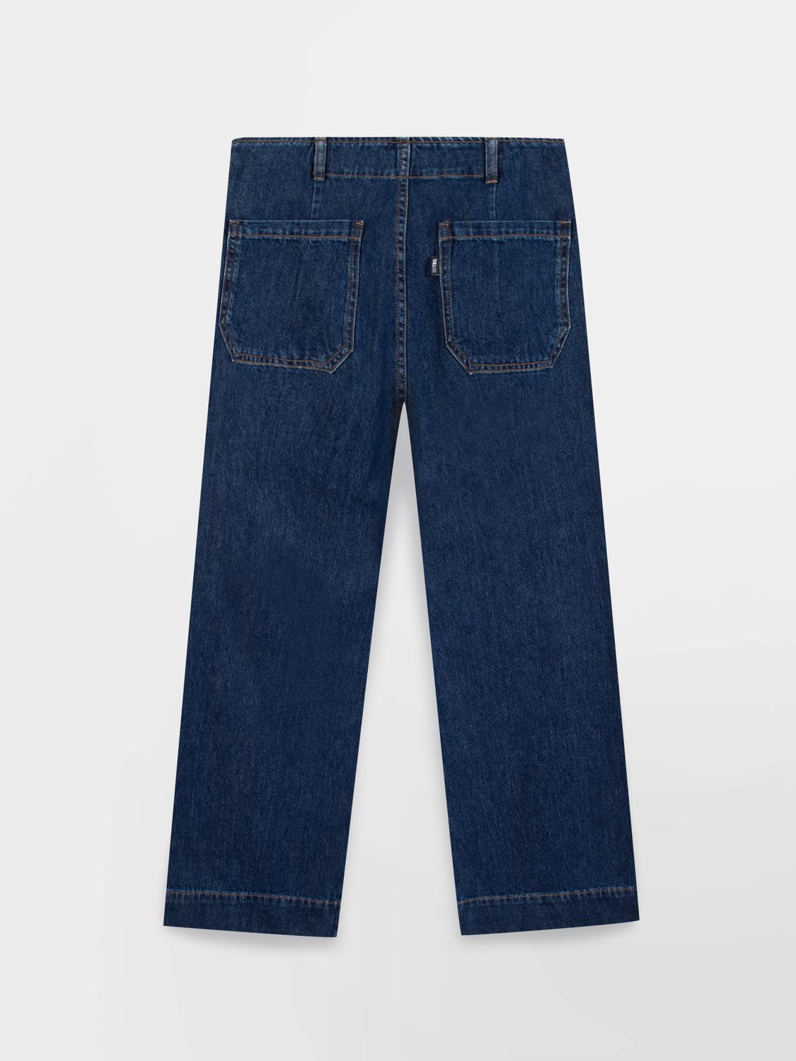 Jean Femme Coupe Large Bleu FAHRAHUI Jean Femme Coupe Large Bleu FAHRAHUI