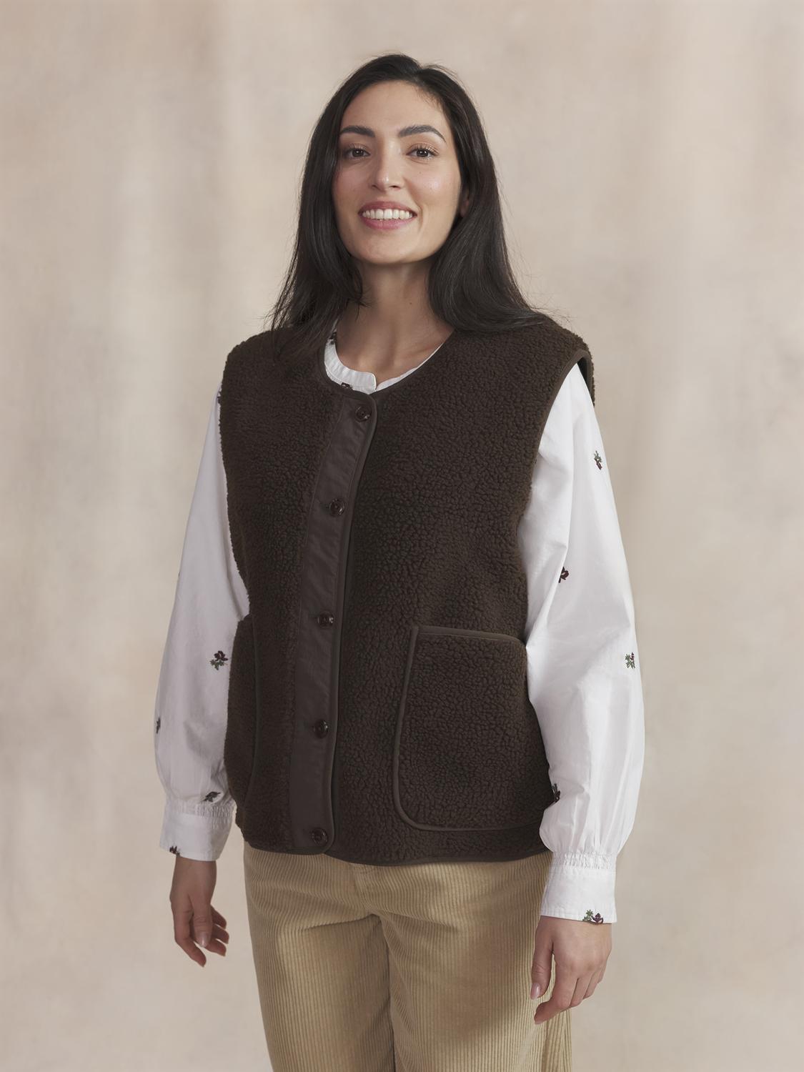 Sweat Zippé Femme Brun VANIASAN