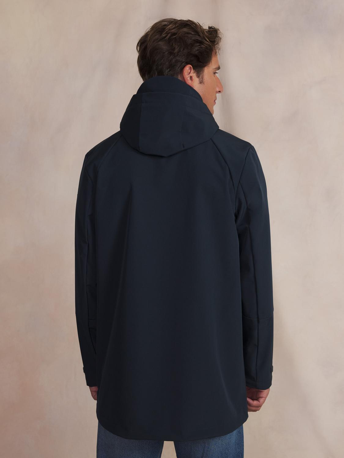 Manteau Long Homme Déperlant Marine HELNYLON