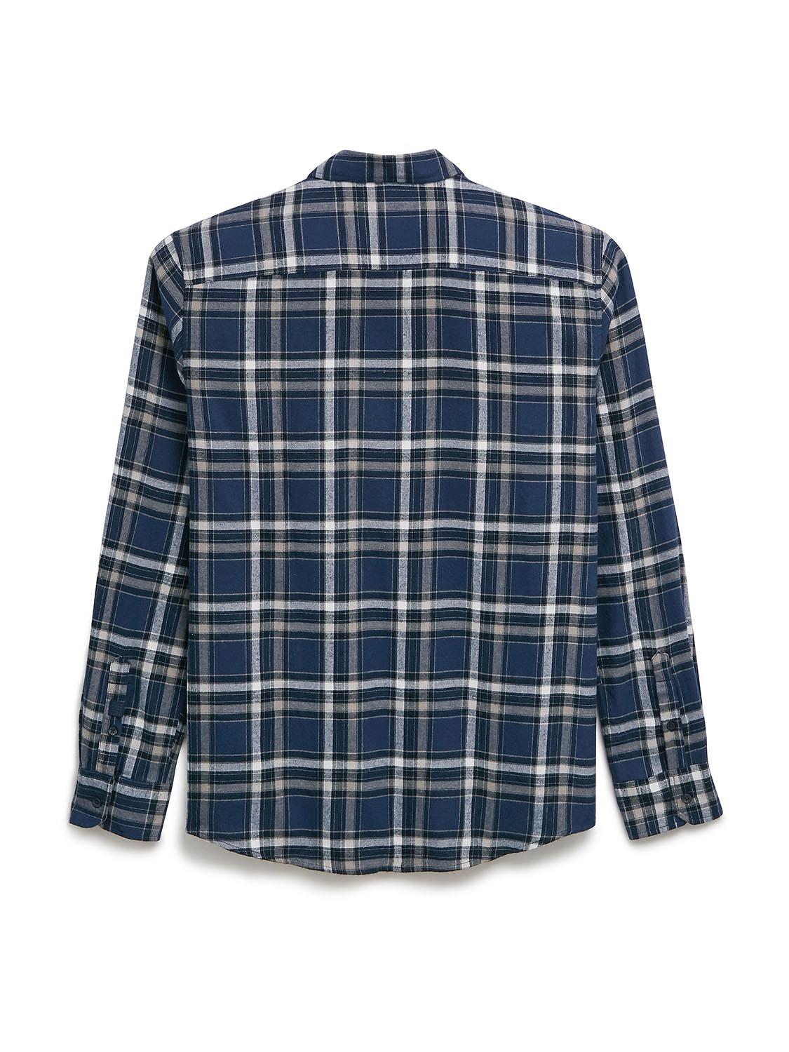 Men's Navy Flannel Check Shirt Men's Navy Flannel Check Shirt