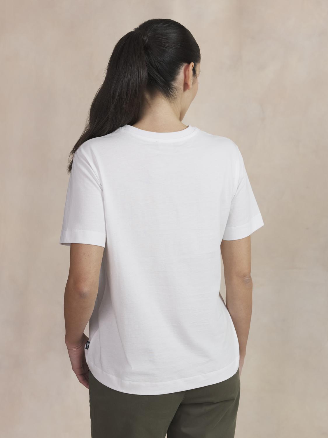 Women's knit T-shirt White SELIATEE