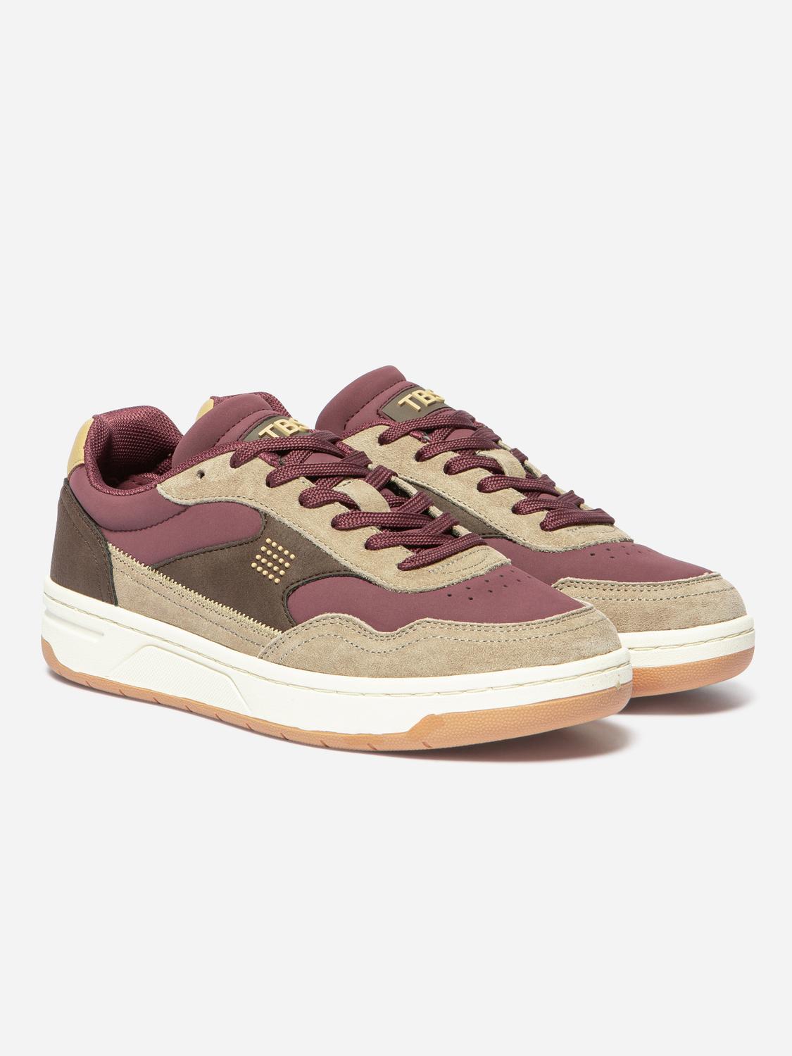 Tennis Femme Cuir Nubuck Rouge ALMERIA Tennis Femme Cuir Nubuck Rouge ALMERIA