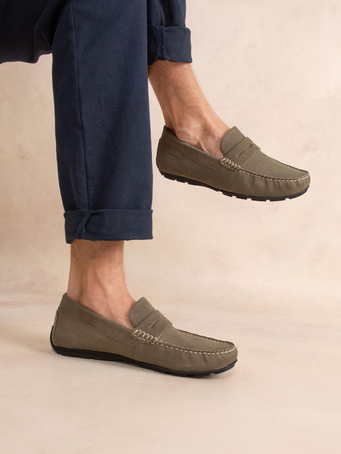 Mocassins homme kaki SADILAC