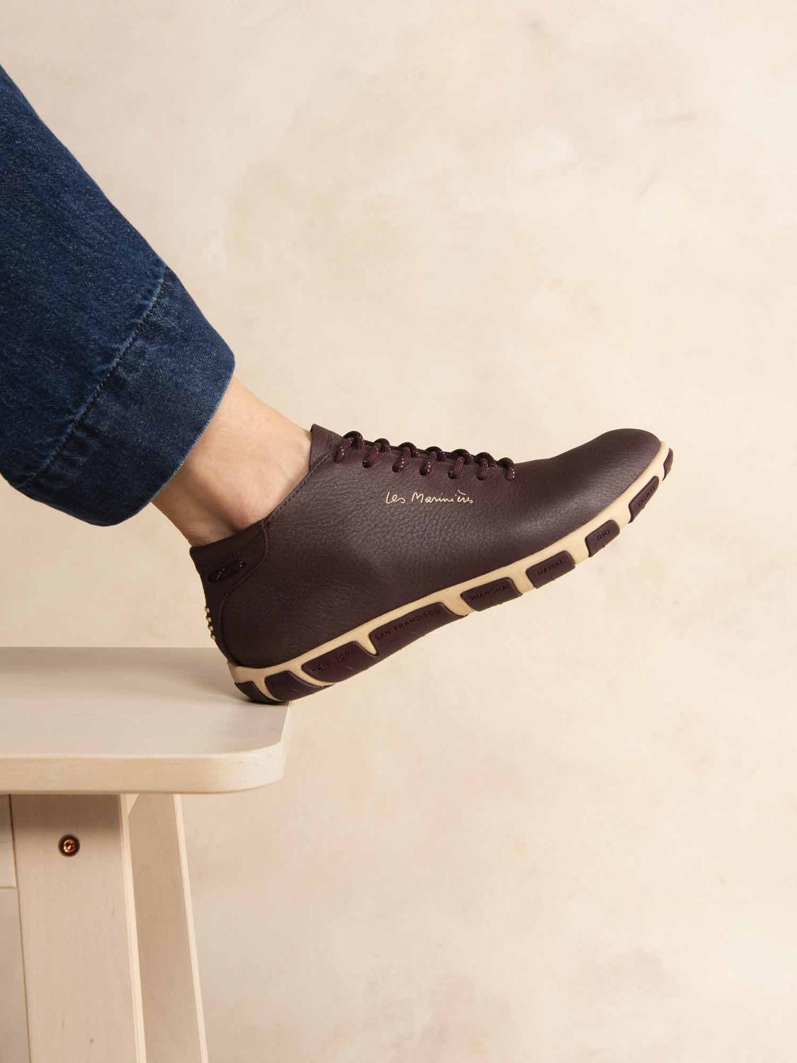 Baskets Mi-Montantes Femme Cuir Synagot JUHAYNA