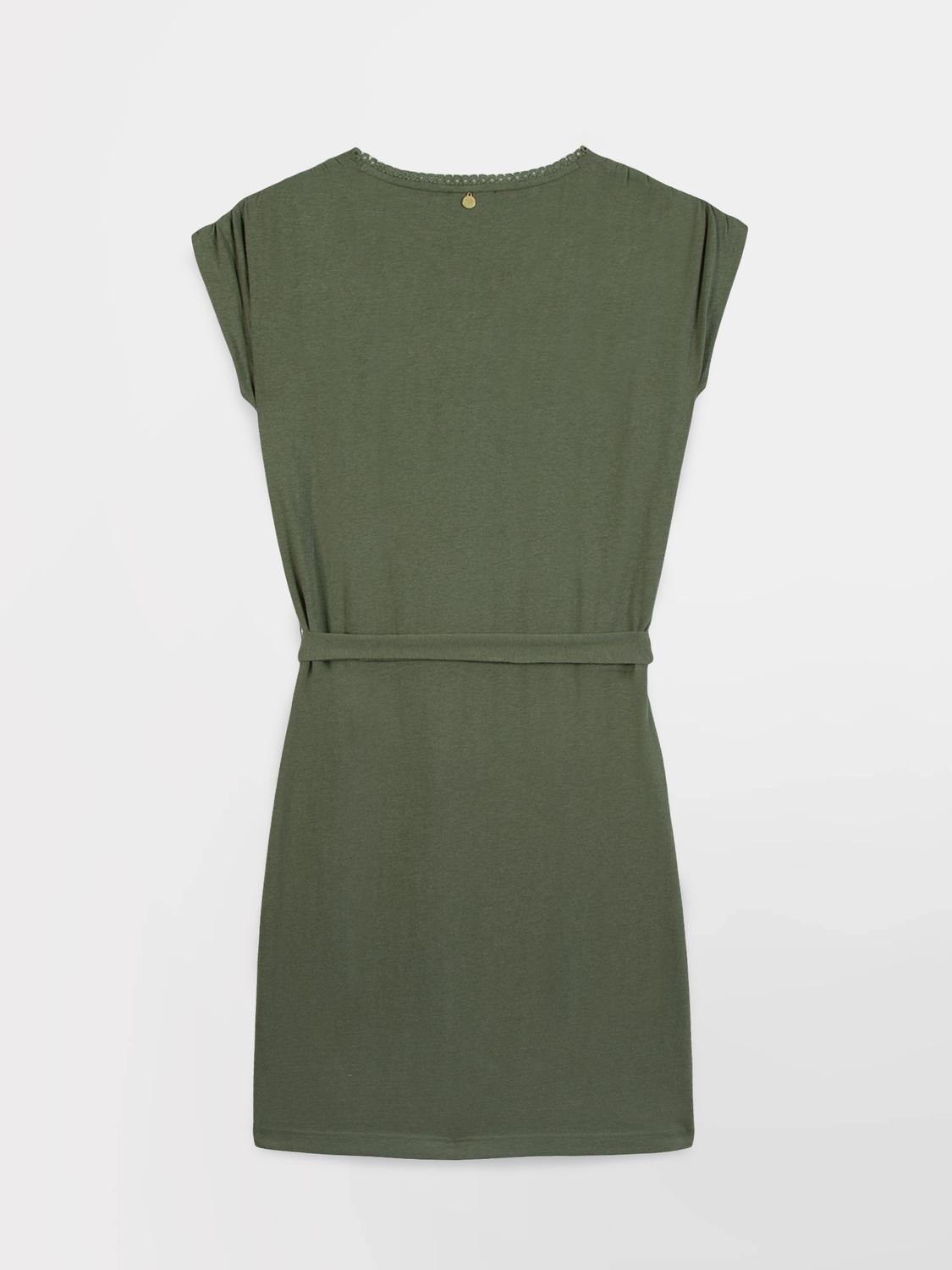 Robe courte femme kaki ADAMAROB