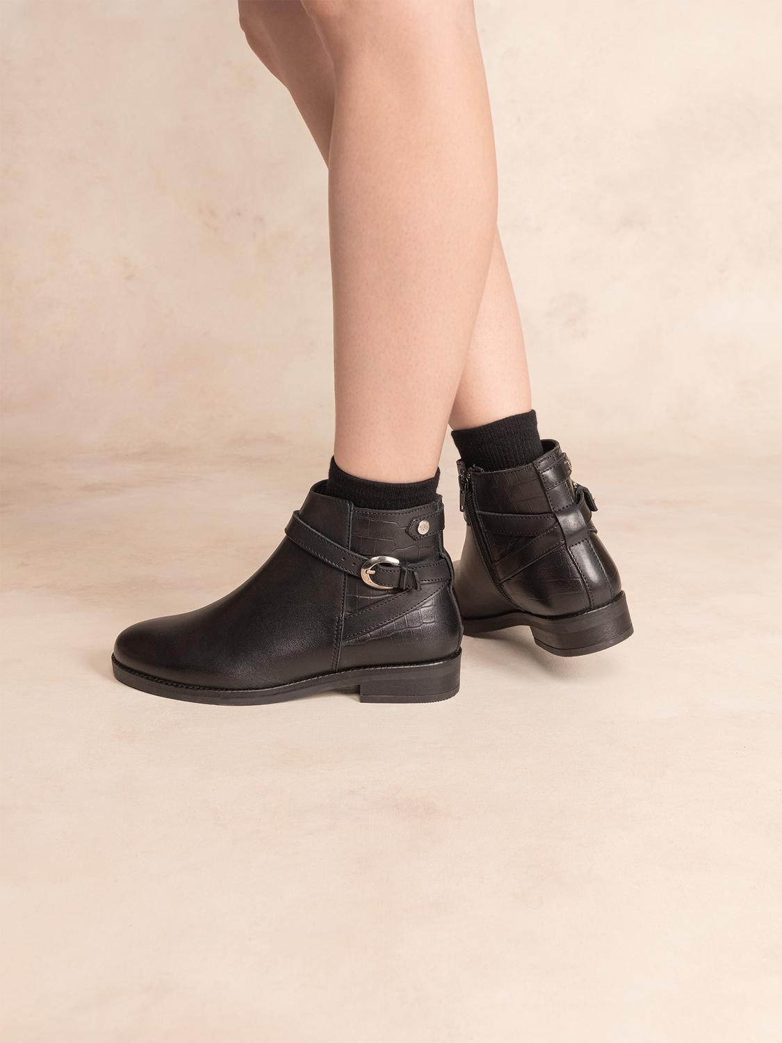 Bottillons Croco Noir Zipees FEROUZA Bottillons Croco Noir Zipees FEROUZA