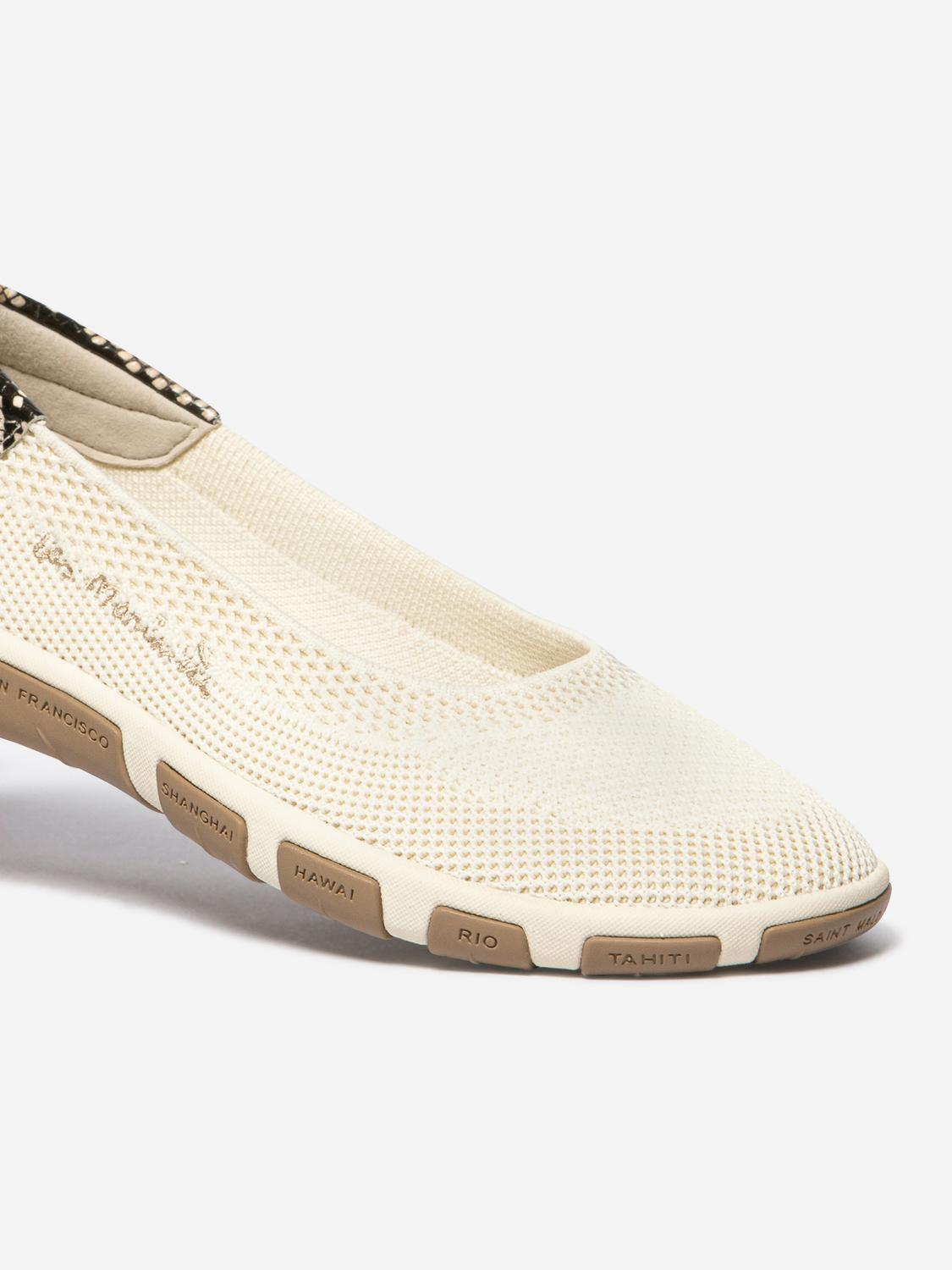 Ballerines femme light beige et python JIVIANA