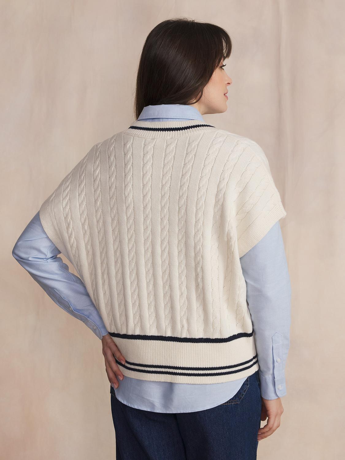 Pull Sans Manche Blanc ARIAHCAP Pull Sans Manche Blanc ARIAHCAP