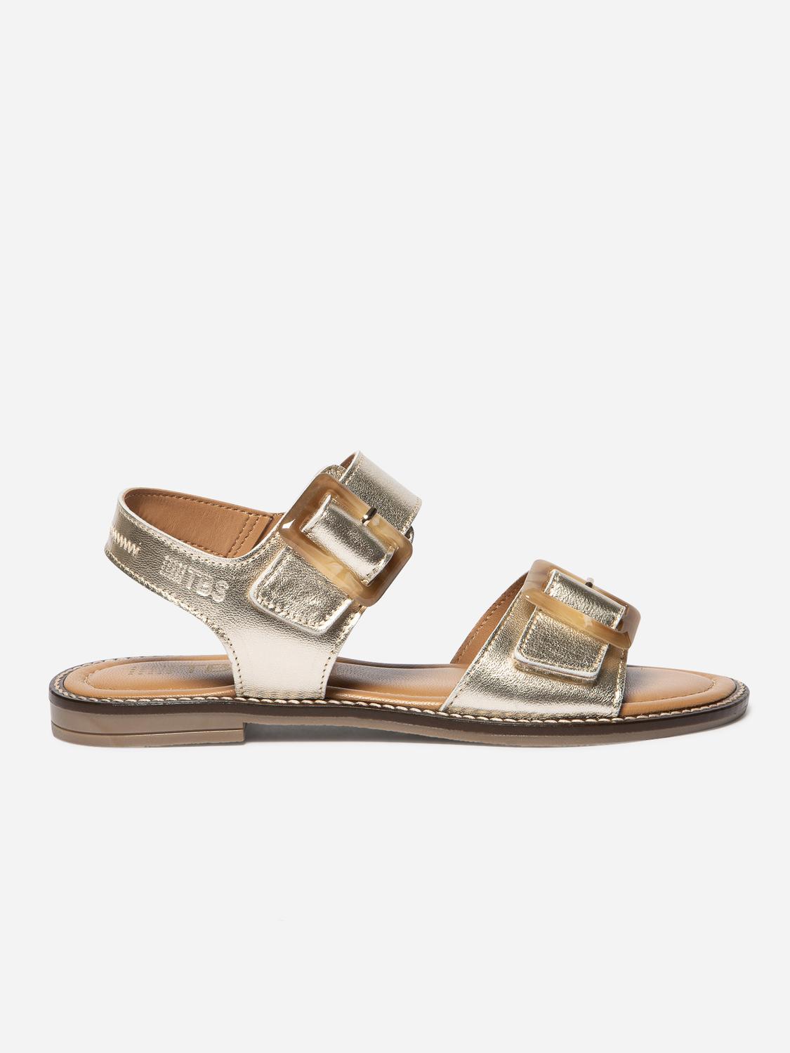 Sandales plates femme gold ABIGAEL