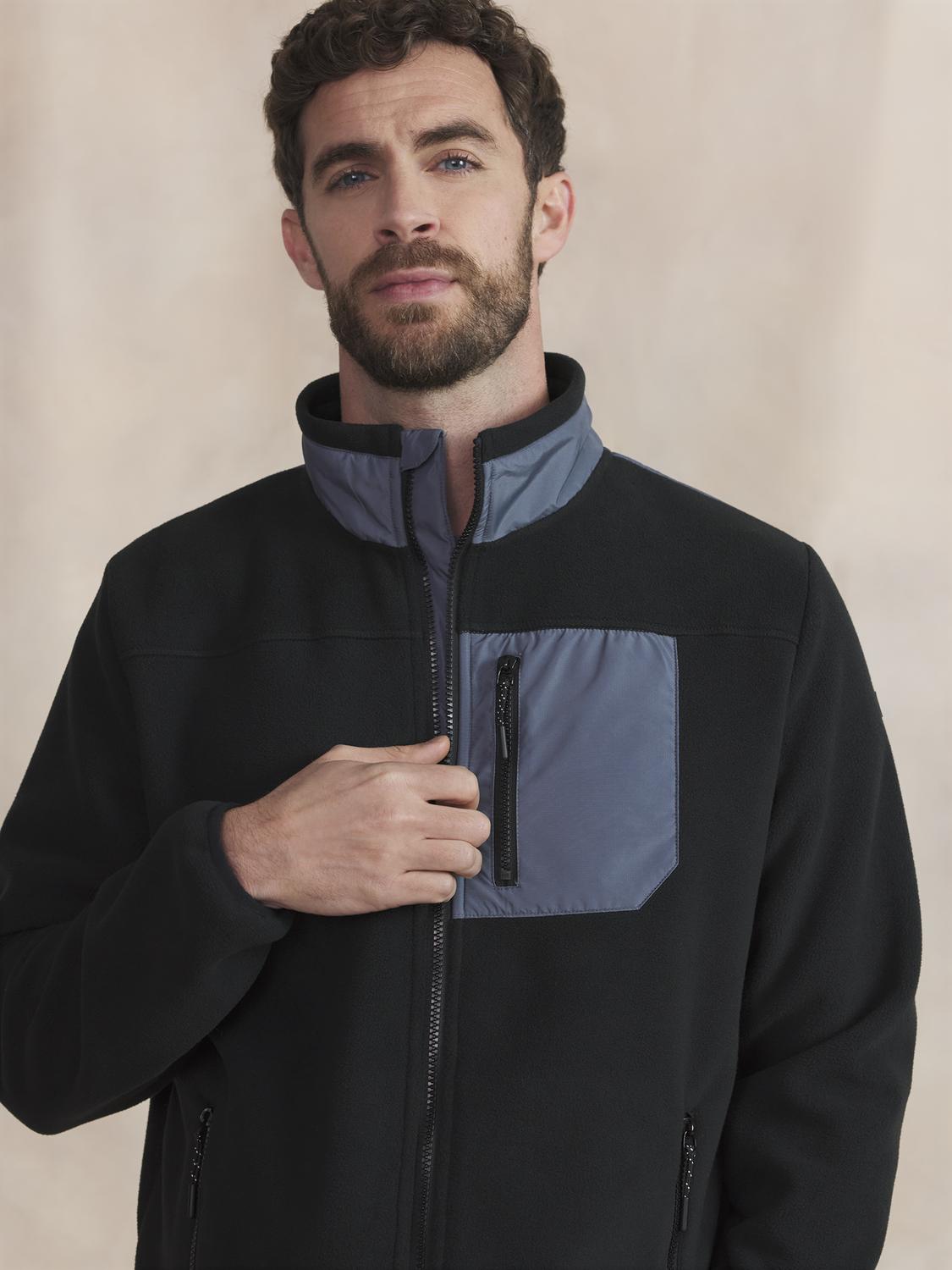 Sweat Zippé Homme Noir CADENZIP