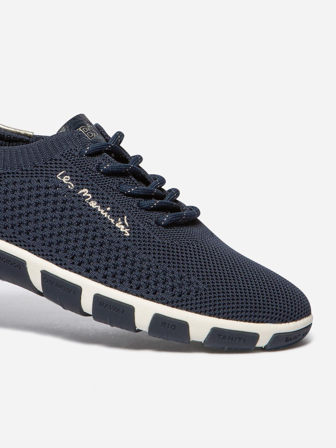 Tennis en toile femme navy et gold JAZARIA