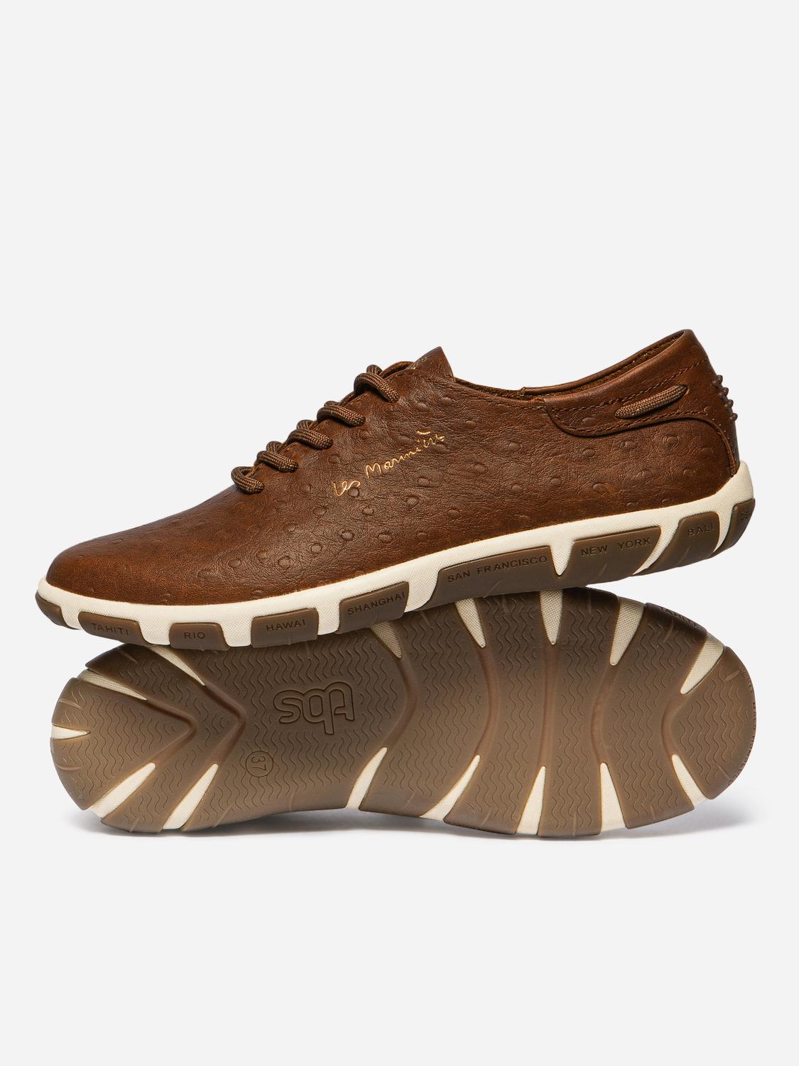 Tennis Femme Cuir Tabac JAZARU