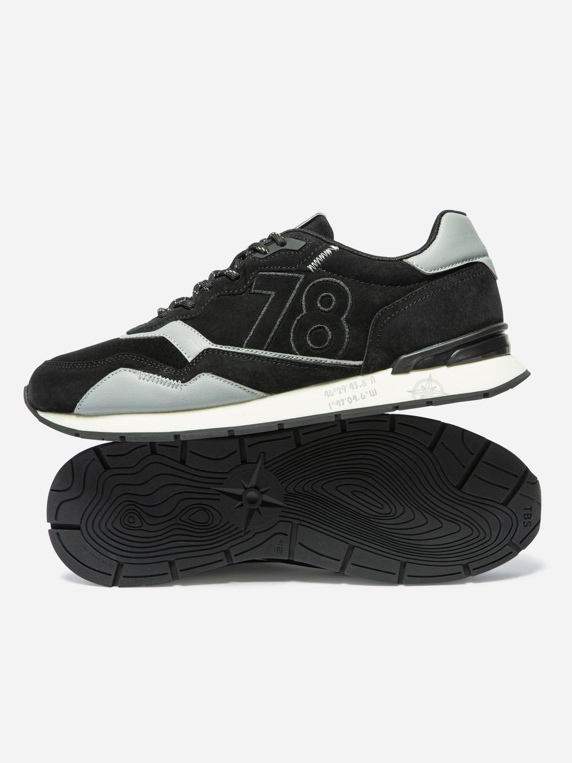 Running Homme Cuir Noir et Gris DINBOAT