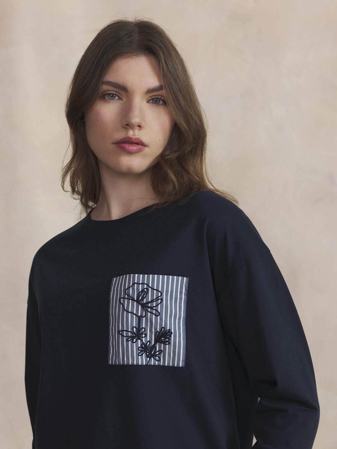 Tee Maille Femme Marine OLYRATEE