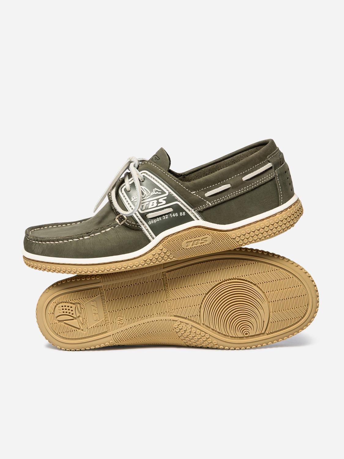 Chaussures bateau homme cactus et miel GLOBEK