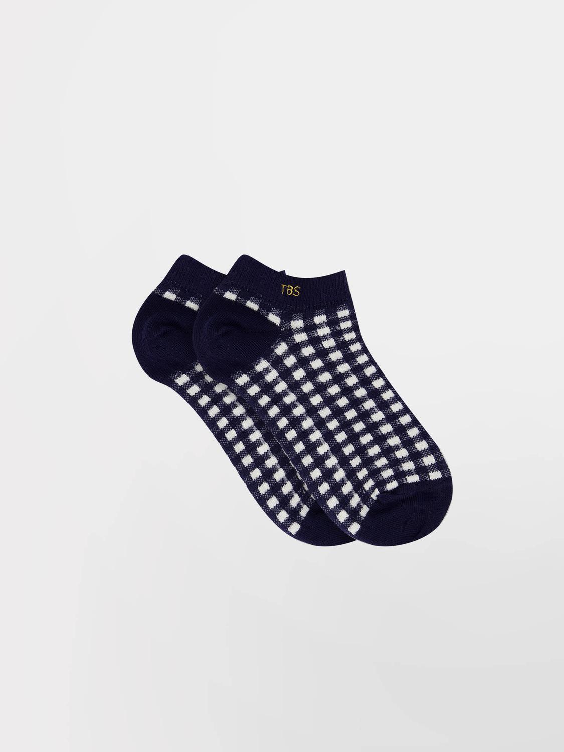 Chaussettes femme vichy marine LOWLUXY