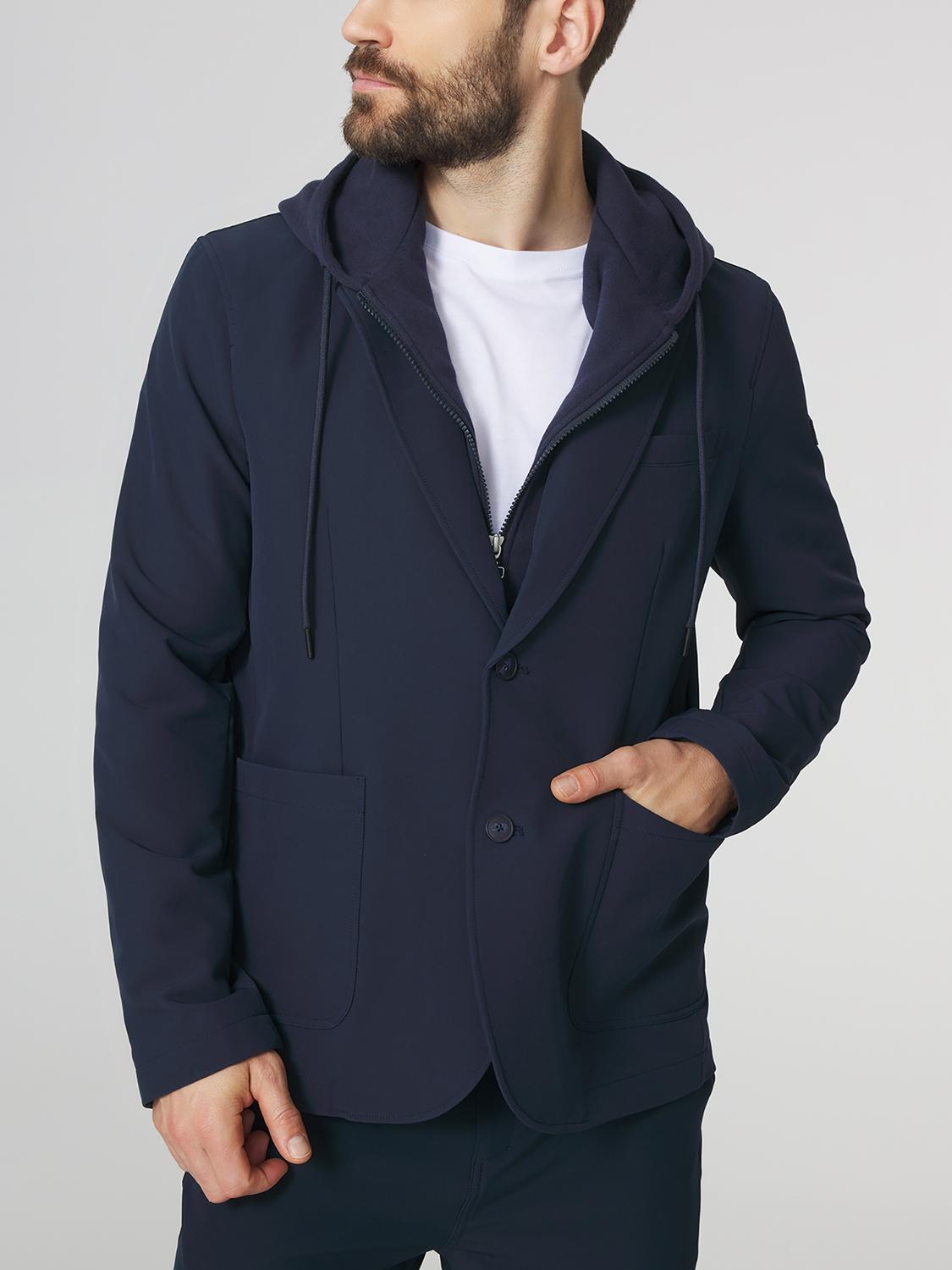Veste Homme Zippée et Boutonnée Marine FLEEXVES
