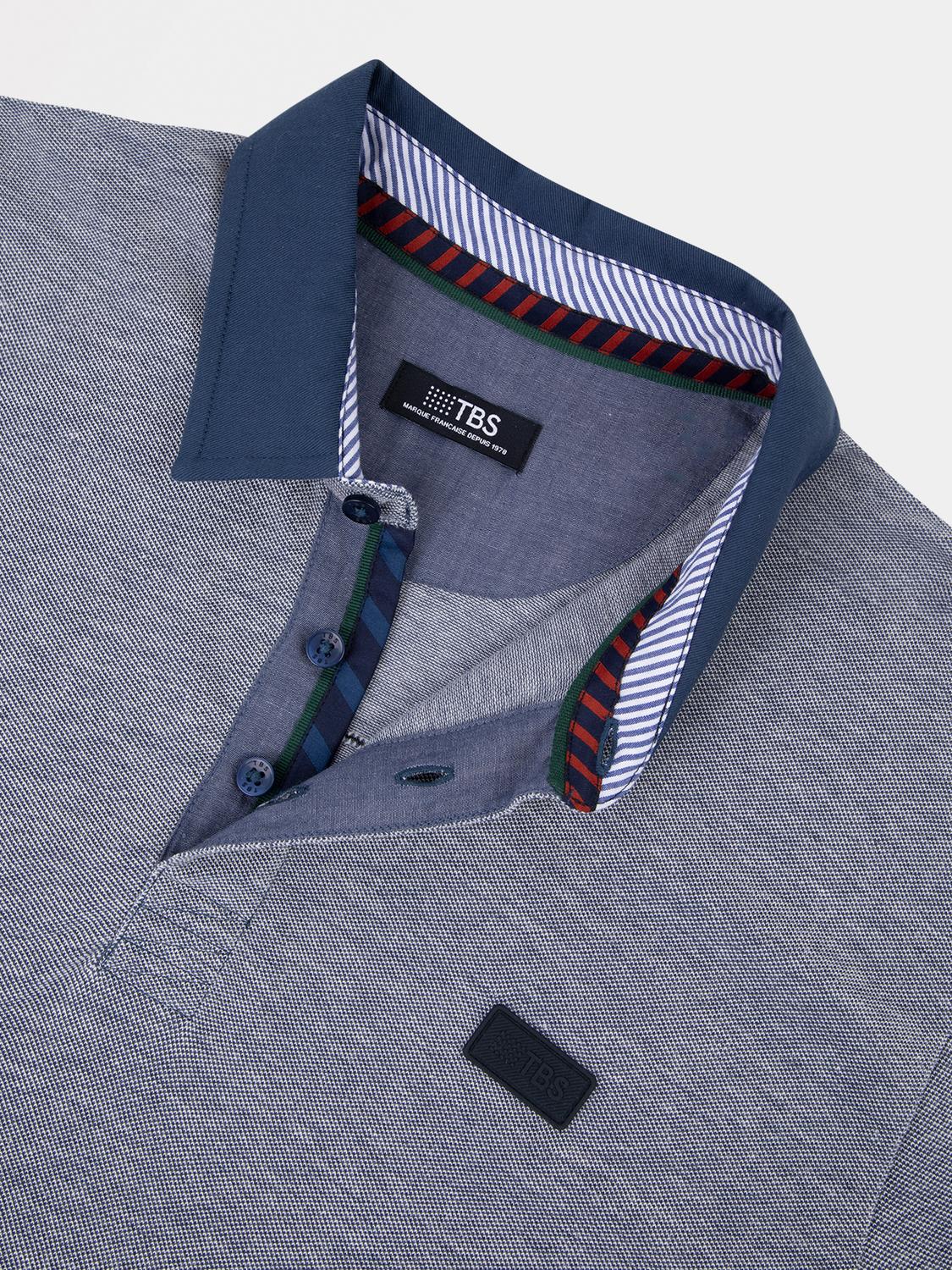 Polo Chambray Manches Longues Bleu DANELPOL