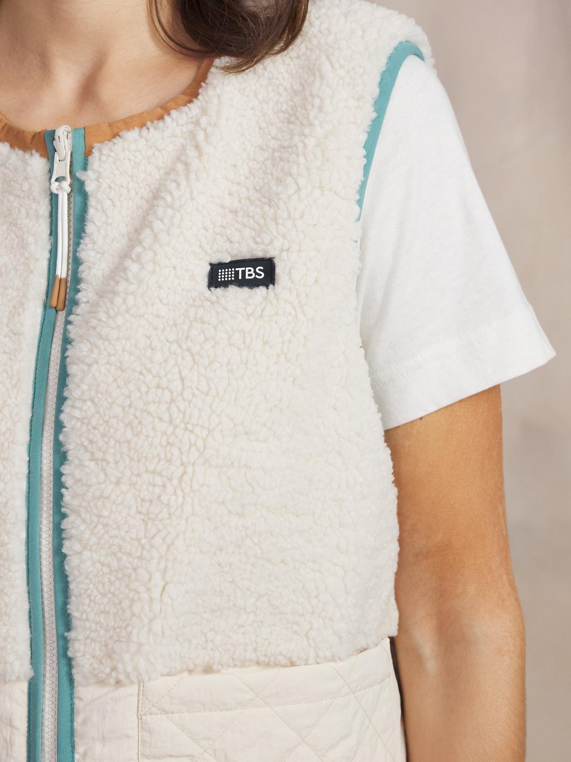 Sherpa sans manches femme ecru WILDASAN