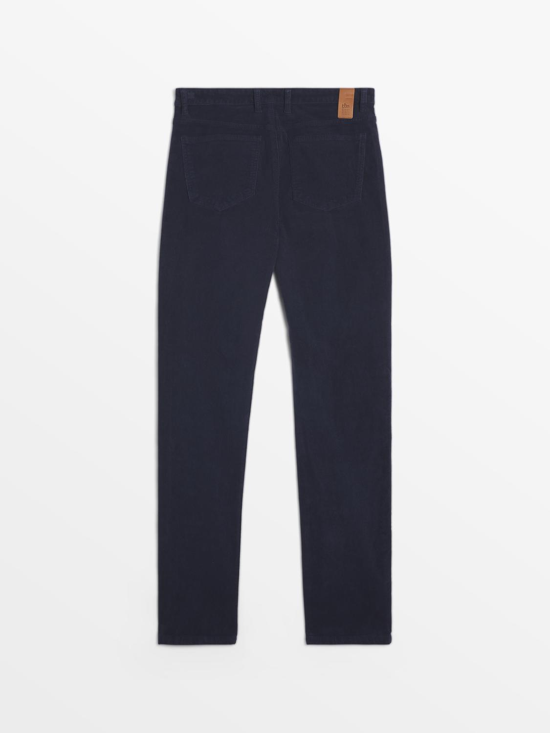 Pantalon Homme Velours Côtelé Bleu ARNONPAN