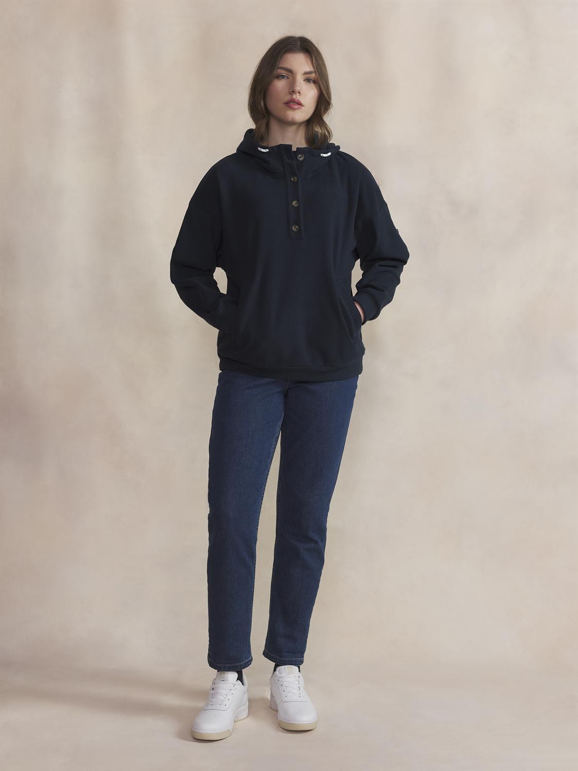 Sweat Col Camionneur Femme Marine SOLYACAM