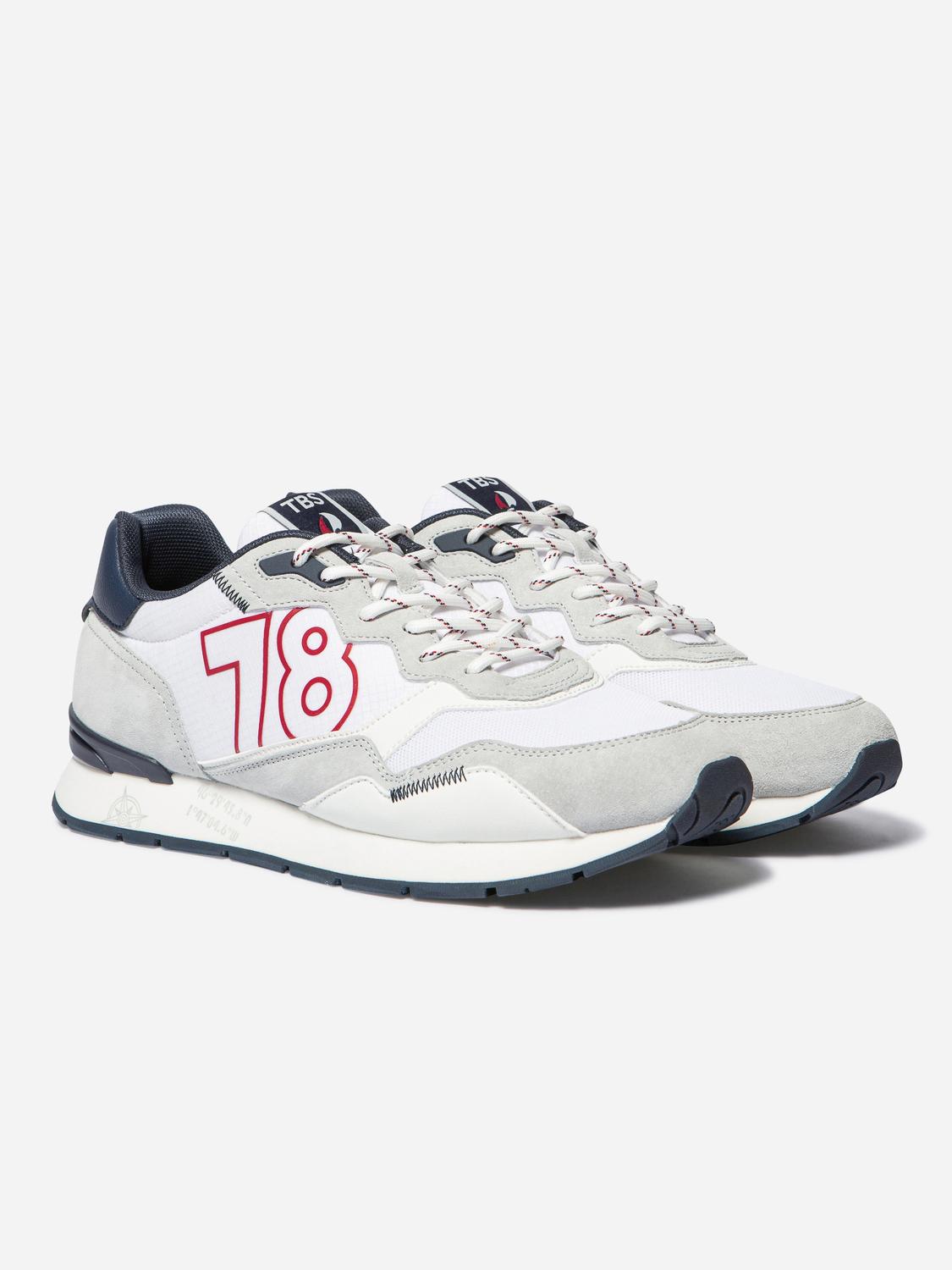 Men's running shoes White and Navy DJONBOT