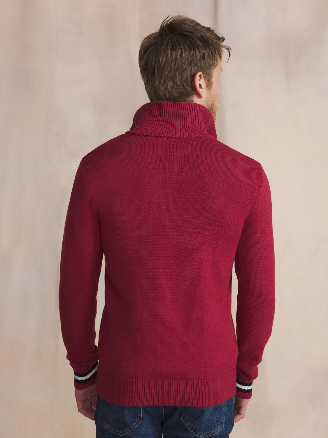 Pull Cepage Manches Longues Rouge TATUMCAM