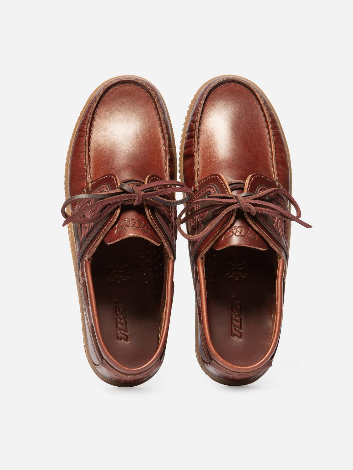 Chaussures Bateau Homme Cuir Marron Foncé GLOBEK Chaussures Bateau Homme Cuir Marron Foncé GLOBEK