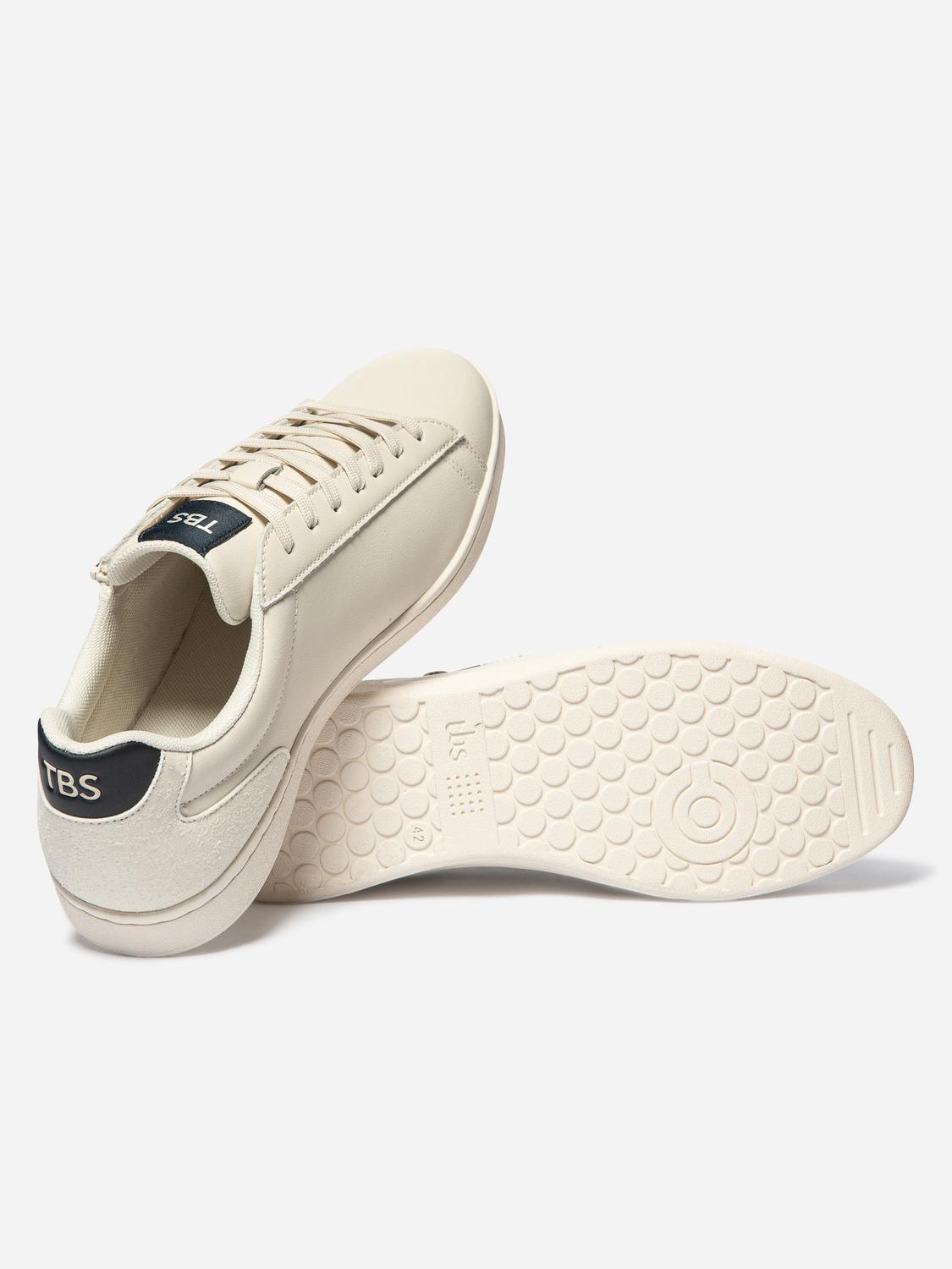 Baskets Homme Zippées Dessus Cuir Beige LAURICK Baskets Homme Zippées Dessus Cuir Beige LAURICK