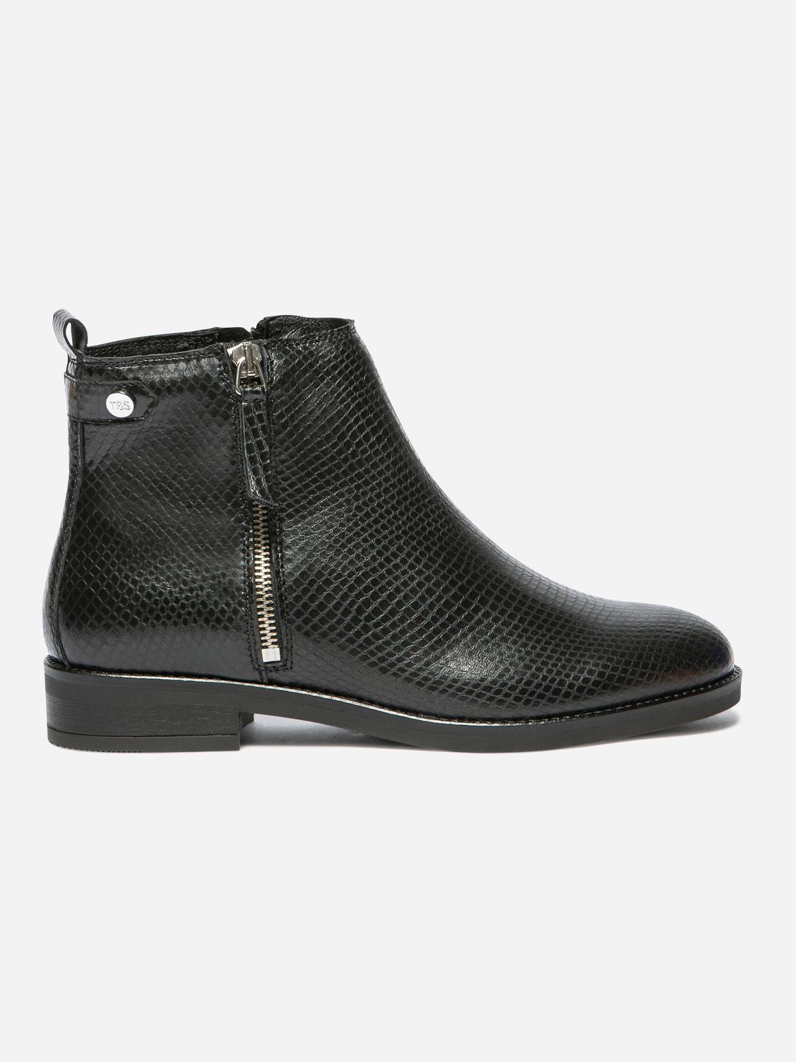 Bottines Femme Cuir Zip Noir FABIOLA Bottines Femme Cuir Zip Noir FABIOLA