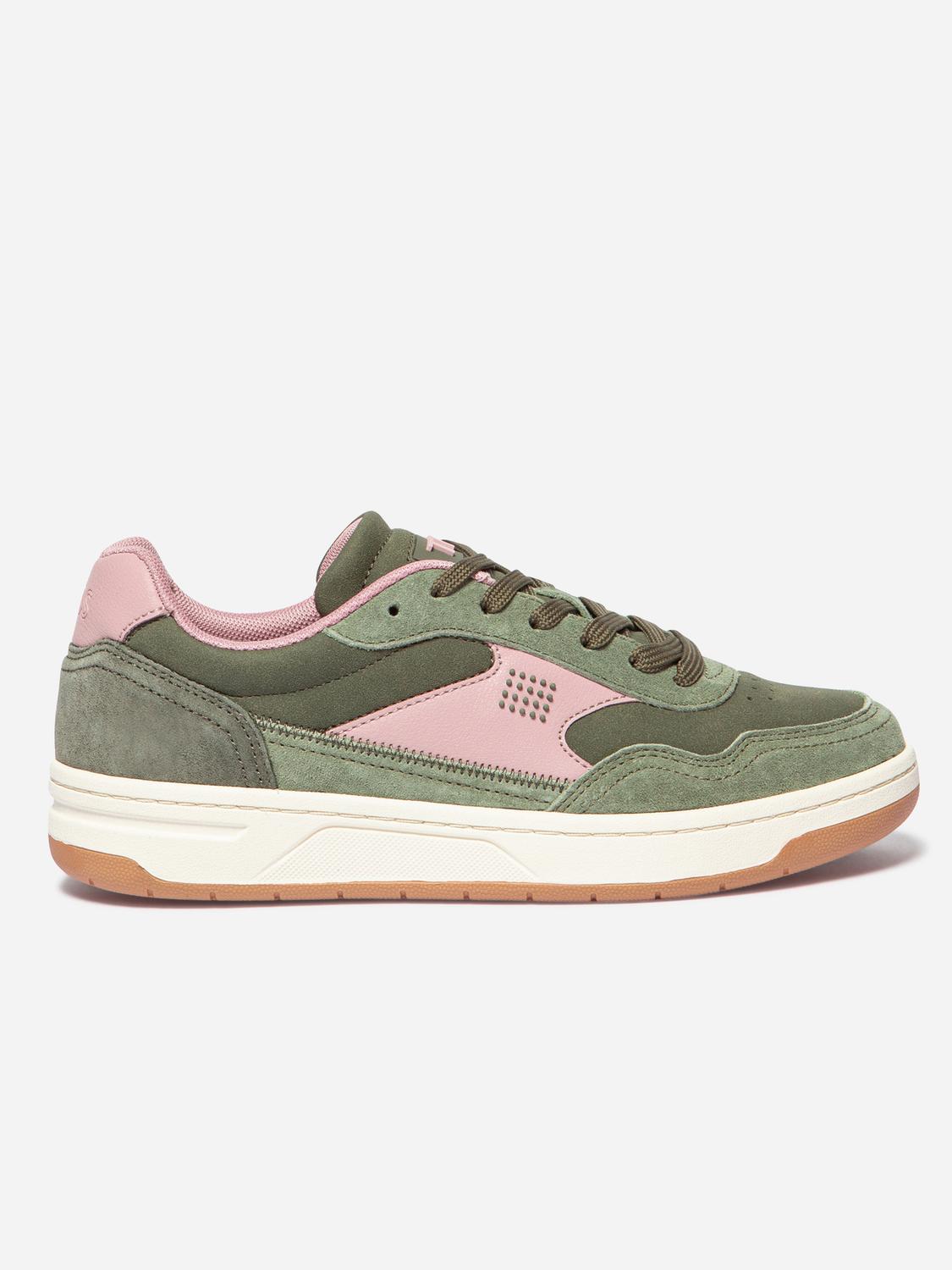 Tennis Femme Cuir Nubuck Vert ALMERIA Tennis Femme Cuir Nubuck Vert ALMERIA