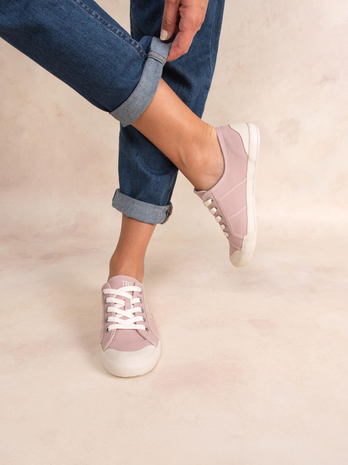 Tennis en toile femme rosee OPIACE