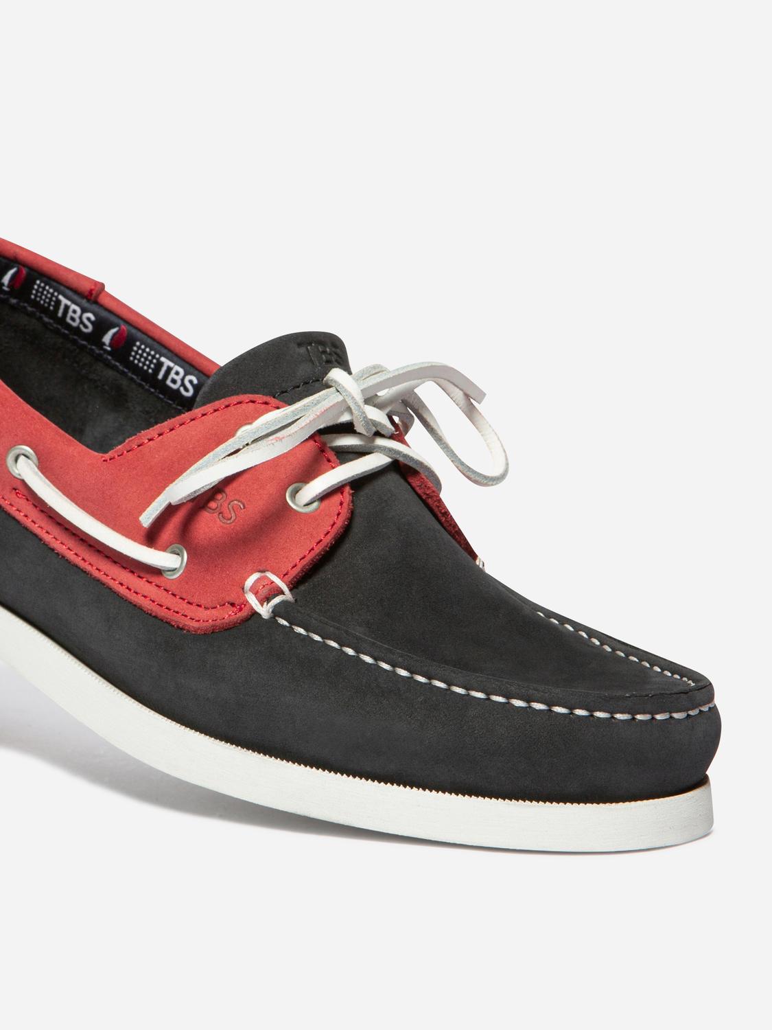 Chaussures bateau homme navy et rouge PHENN