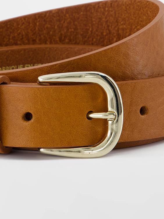 Ceinture en cuir femme tan ANNABELT