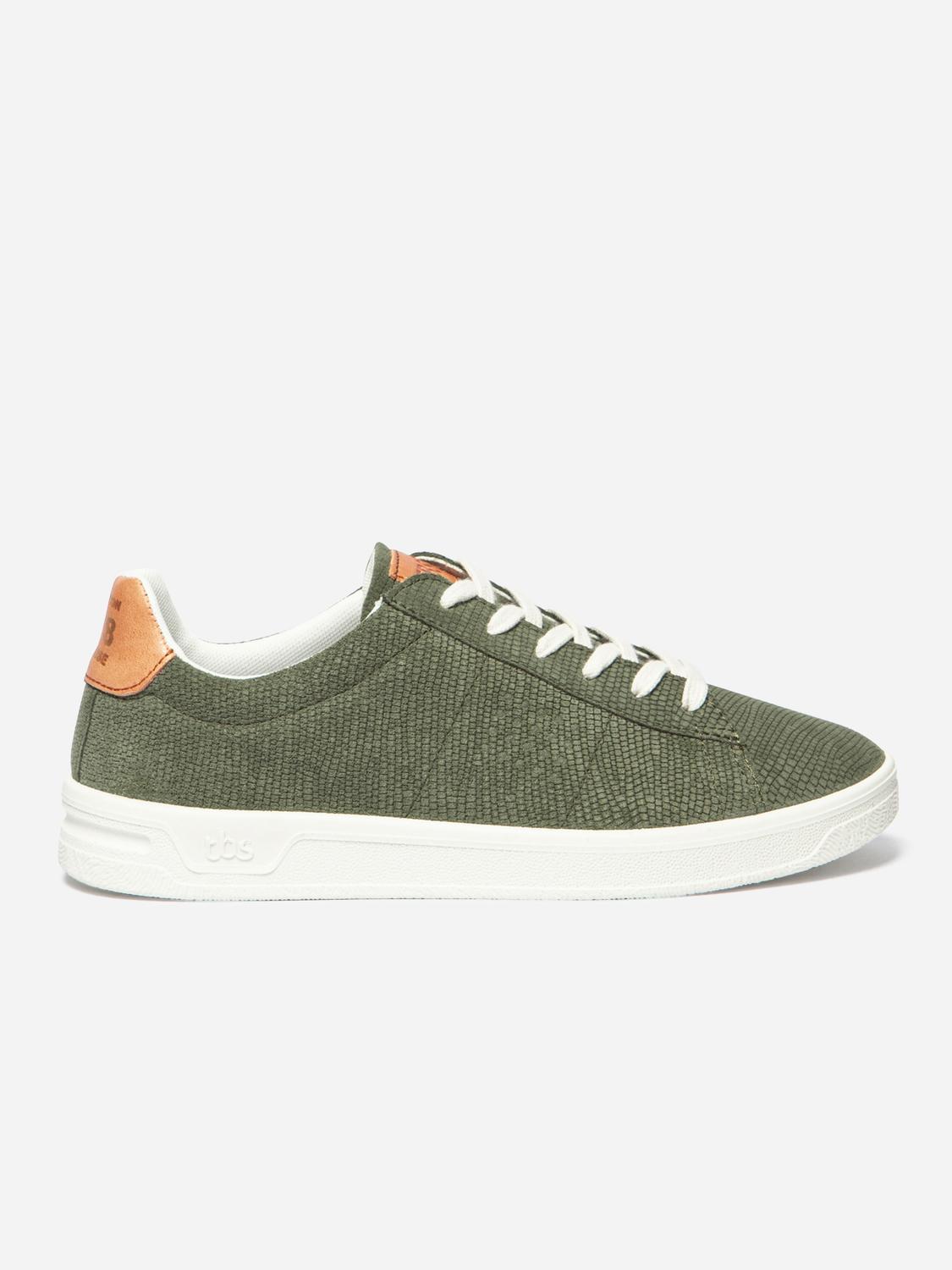 Baskets Femme Fabrication Française Cuir Vert FELICIE Baskets Femme Fabrication Française Cuir Vert FELICIE