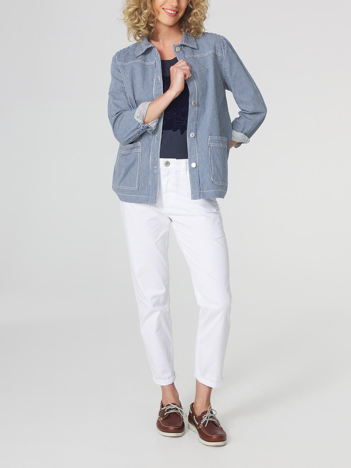 Veste Femme Rayures Bleu et Blanc RAYYASUR