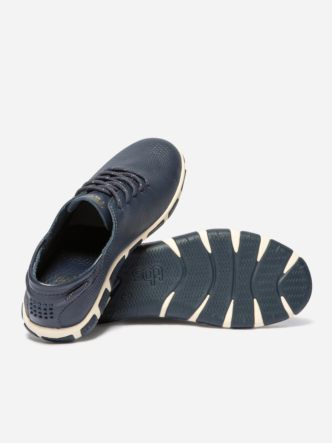 Tennis Femme Confort Cuir Python Bleu JAZARU Tennis Femme Confort Cuir Python Bleu JAZARU
