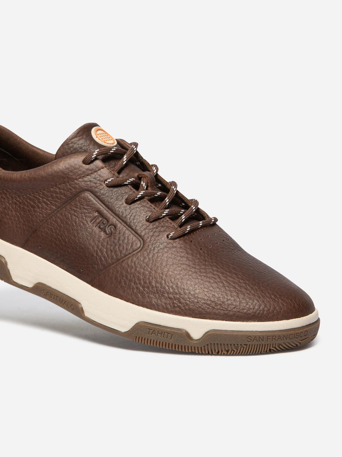 Baskets Homme Confort Cuir Marron GEDEONE Baskets Homme Confort Cuir Marron GEDEONE