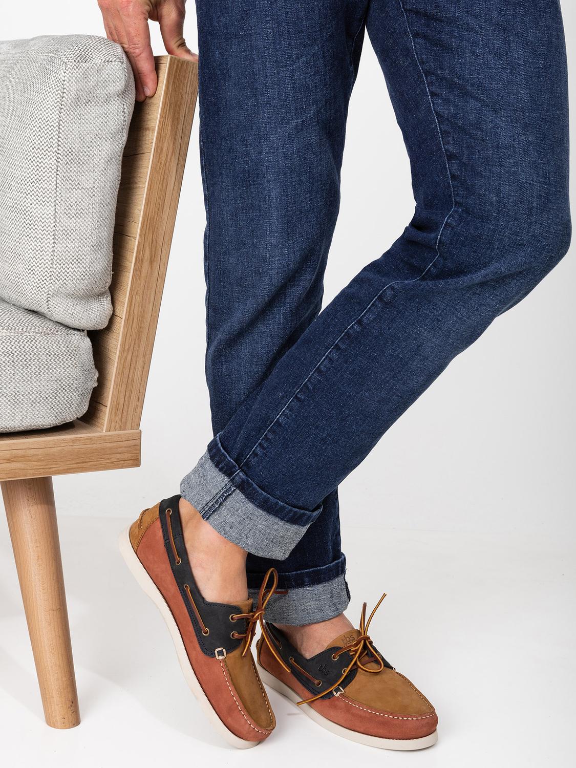 Chaussures Bateau Homme Cuir Nubuck Marron et Marine Chaussures Bateau Homme Cuir Nubuck Marron et Marine