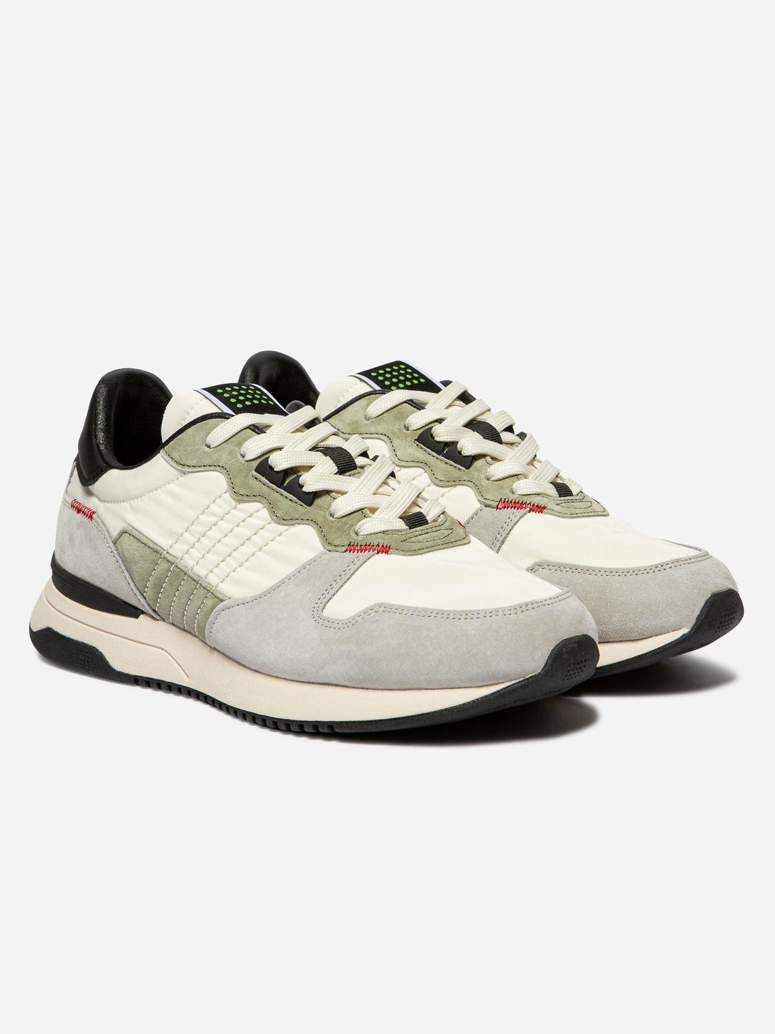 Running homme off-white et kaki DYTTIKO