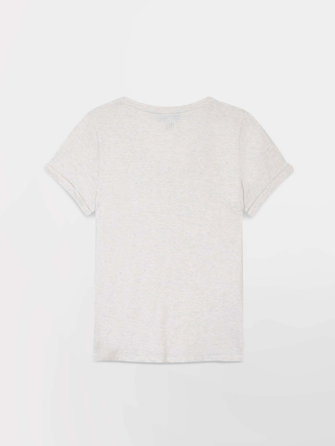 Tee-Shirt Femme Col V Jersey Coton Blanc