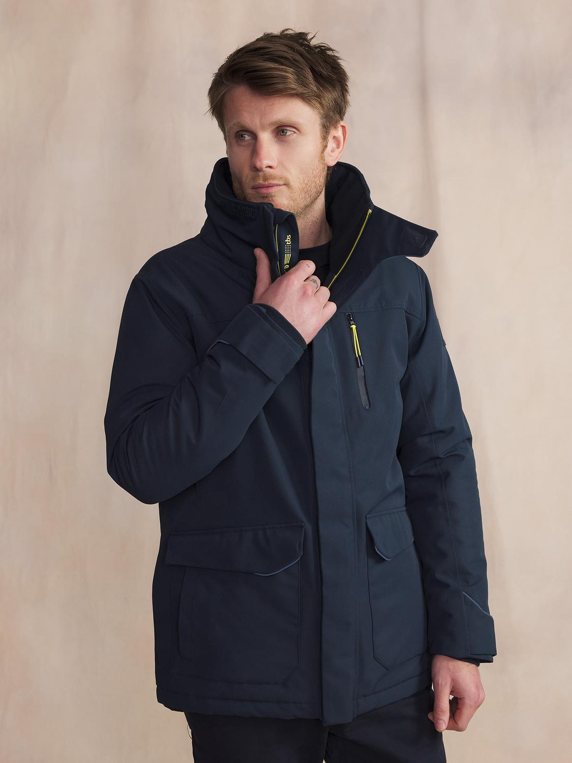 Veste de Quart Homme Imperméable Capuche Marine & Jaune QUARTVES Veste de Quart Homme Imperméable Capuche Marine & Jaune QUARTVES