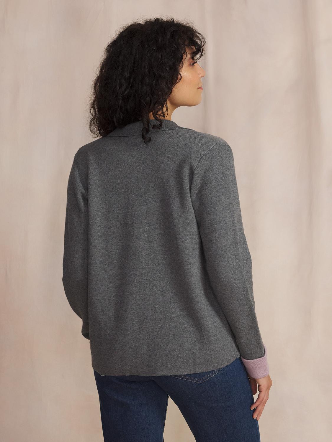 Gilet Gris Chine Manches Longues Gris PIARAGIL Gilet Gris Chine Manches Longues Gris PIARAGIL
