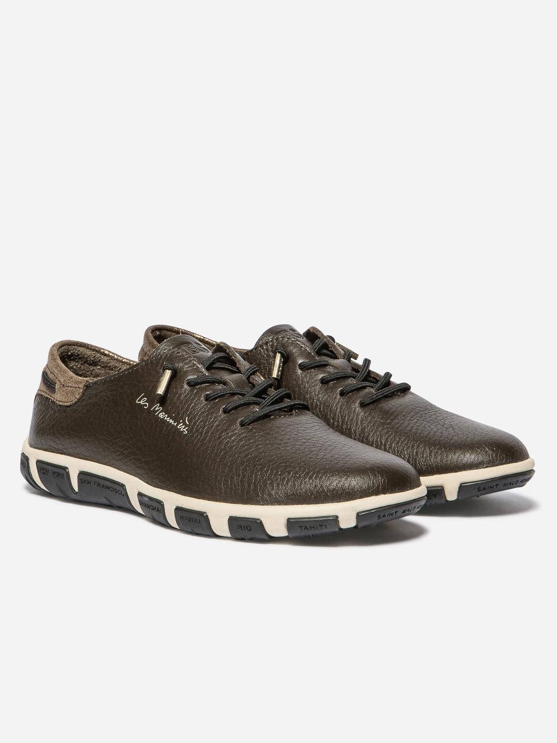 Tennis Femme Textile Chocolat et Bronze JAZLACE