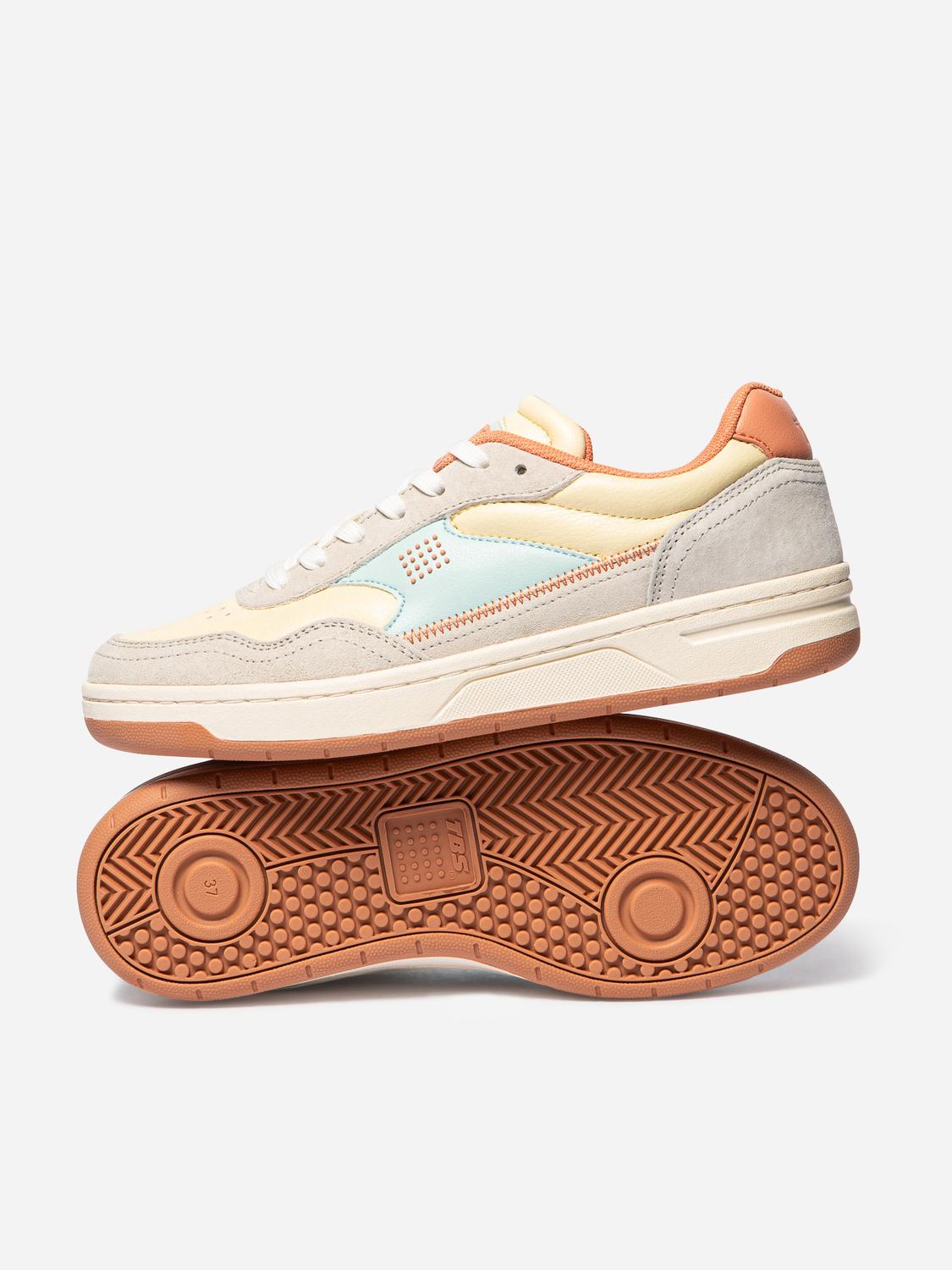 Tennis en toile femme vanille et ciel ALMERIA