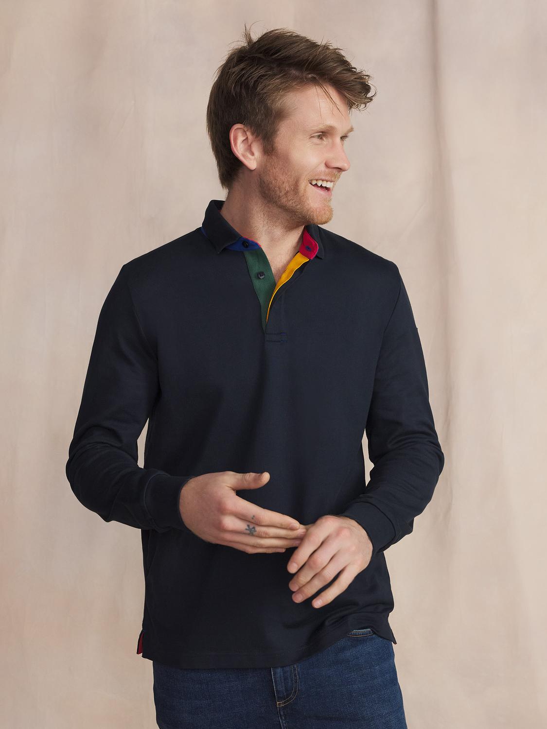 Polo Homme Jersey Coton Epais Bleu JONNAPOL Polo Homme Jersey Coton Epais Bleu JONNAPOL