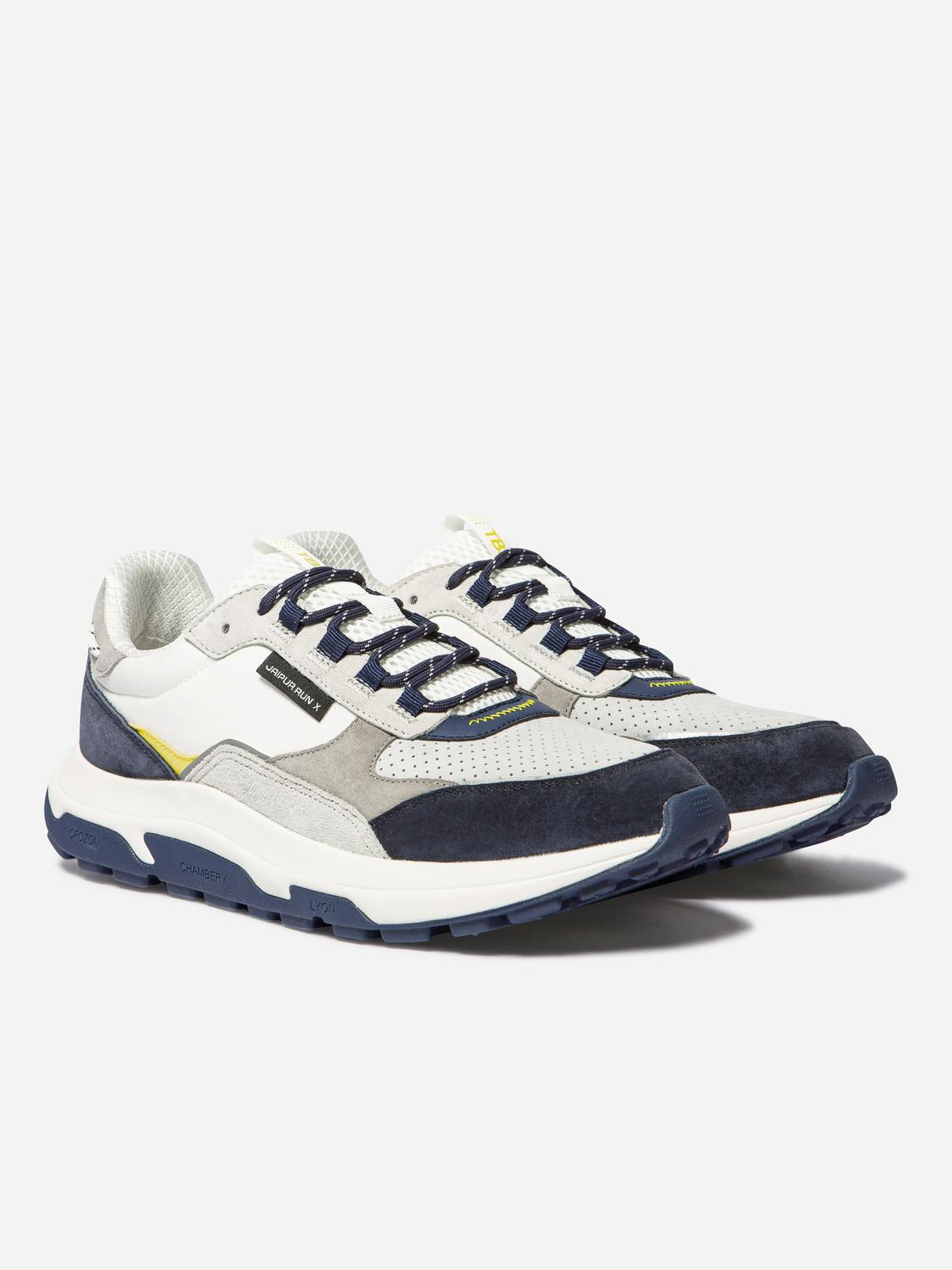 Men's running shoes White Navy Yellow JONASSE