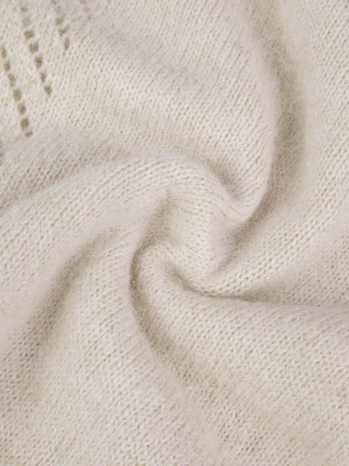 Pull fabriqué en France blanc Victoire